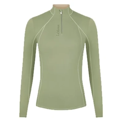 Image of LeMieux Base Layer Pull On Smooth Sweat Wicking Fabric Fern UK 14