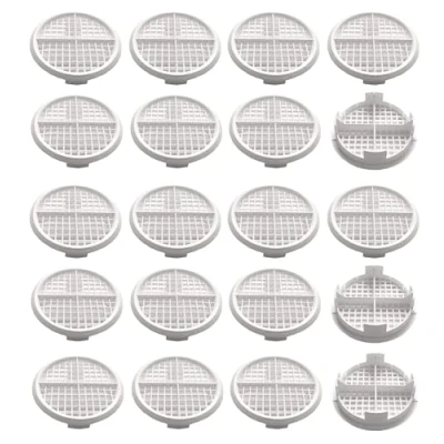 Image of fiXte 70mm Lattice Design White Plastic Push in Circular Soffit Vents Roof Air (3)