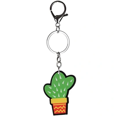 Image of Stands Out, Supplying Outstanding Gifts Cactus Plant Mexican Desert Novelty Keyring Bag Tag Charm
