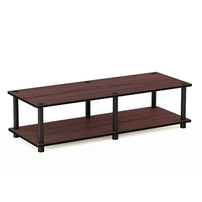 Image of Furinno Toolless TV Stands, Dark Cherry/Black, one size
