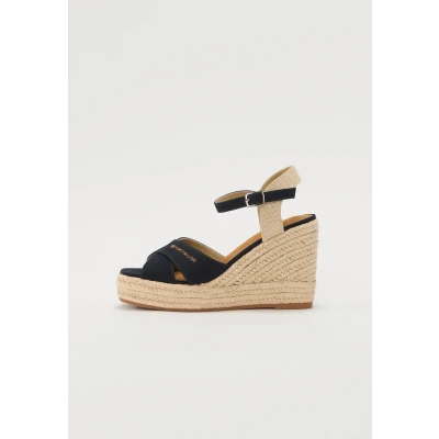 Image of TOM TAILOR Women&#039;s 5390900012 Wedge Sandal, Navy, 6.5 UK