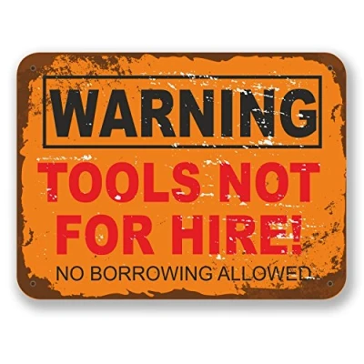 Image of 2 x 10cm Tool Box Warning Vinyl Sticker Car Bike Mechanic Dad Brother Gift #6564 (10cm Wide 7.5cm Tall)