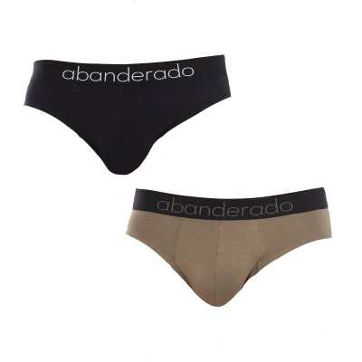Image of Abanderado Mens Pack 2 Slips Sensitive Anatomical Front Bamboo A0C7L Men Multicolour Size X Large