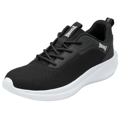 Image of Lonsdale Women&#039;s Bowside Sneaker, Black/White, 3 UK