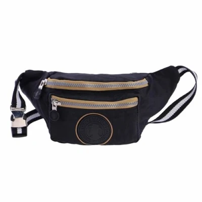 Image of CORONEL TAPIOCCA Bum Bag Fashion Women&#039;s Waterproof Belt Outdoor Waist Alda, Black, Riñonera, Chest Pocket