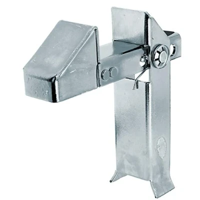 Image of Alberts 137502 Gate Stop for Embedding in Concrete with Spring Galvanised Blue Height 200 mm