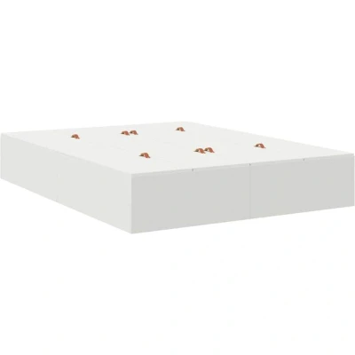 Image of vidaXL Storage Bed Frame White 140x200 cm