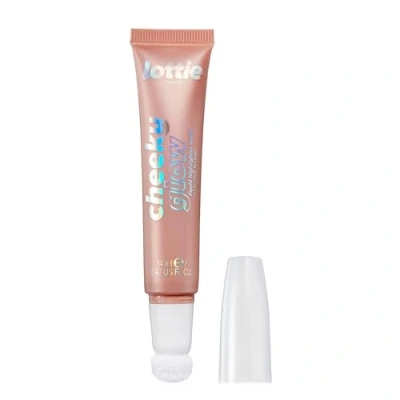 Image of Lottie London Cheeky Glow in Peach Bellini, Liquid Blush &amp; Sheer Highlighter, Buildable Formula Infused with Hyaluronic Acid, Vegan Cruelty free
