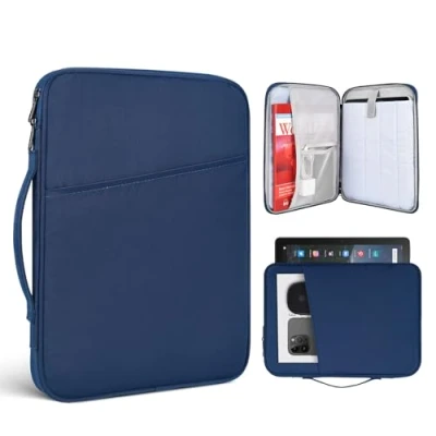Image of 12.9 Inch iPad Pro Sleeve Case for Air 13&quot; M2/ M4 2024 w/Magic Keyboard, M2 M1 2022 2021 6th 5th Generation/iPad 4th 3rd Protective Bag with Accessory Pocket(Blue)