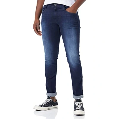Image of Replay men&#039;s jeans Anbass slim fit with power stretch, Blue (Dark 007), 30W / 36L