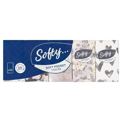 Image of Handy Pocket 3ply Tissues, Packs of 10