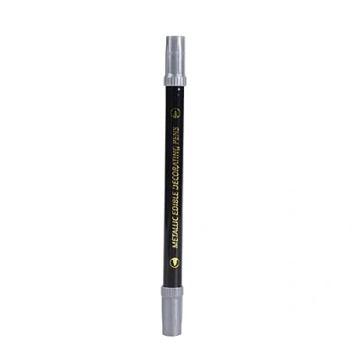 Image of BIGULA Food Decorating Pens Edible Marker Double Sided Fade Resistant Easily Decorate Desserts Fondant Cake Cookie Metallic pigment pen