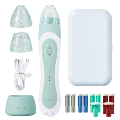 Image of PMD Personal Microderm Elite Pro At Home Microdermabrasion Machine with Kit for Face &amp; Body Exfoliating Crystals and Vacuum Suction Fresh Radiant Skin Three Speed Options