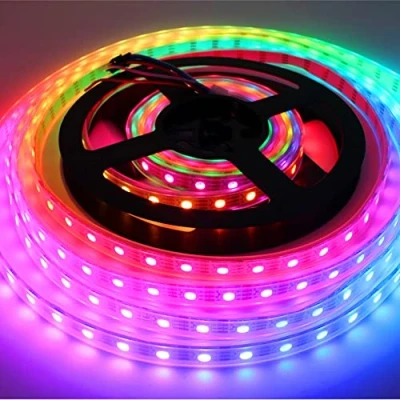 Image of Boarda WS2812B RGB LED Pixel Strip 5M 300LEDs, Individually Addressable 60 Pixels/M 5050 SMD 5V White PCB Flexible IP67 Waterproof Lighting