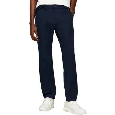 Image of Tommy Jeans Men Trousers Austin Slim Fit Chino, Blue (Dark Night Navy), 30W/34L