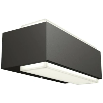 Image of PHILIPS Lighting Stratosphere UltraEfficient Outdoor Wall Light, 3.8W 2700K Warm White Antracite, IP44 Weatherproof