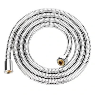 Image of Aopoy Shower Hose 2m, 79&quot; Chrome Stainless Steel Pipe, Anti Kink and Leakproof, Short Cable, Easy DIY Replacement