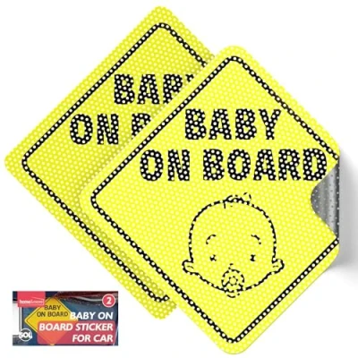 Image of 2pk Baby on Board Sign for Car Sticker Car, Sign, Sticker, Badge, Child