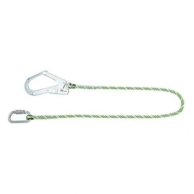 Image of Honeywell Miller Restraint Lanyard ø11 mm Kernmantel 1.5M With Light Green Rope Black Stripes, Highly Visible Stiches, Polyester Sheath, Polyamide Core, 1032340 (1 Piece)
