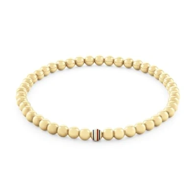 Image of Tommy Hilfiger Jewelry Women&#039;s Beaded Bracelet in Stainless Steel, Carnation Gold and Yellow