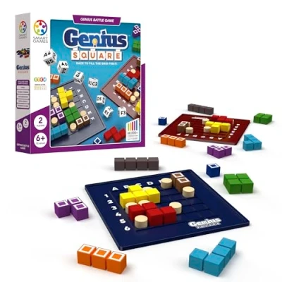 Image of SmartGames Genius Square, 1 or 2 Player Battle Puzzle Game, 6+ Years