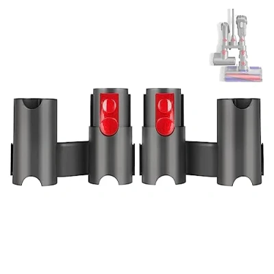 Image of 2 PCS Storage Bracket Holders Accessories Holder for Dyson V7 V8 V10 V11 V12 V15 Outsize Cordless Stick Vacuum Cleaner, Docking Station Wall Mount Attachments