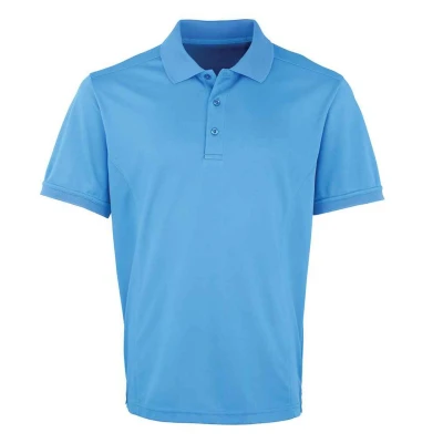 Image of Premier Mens Coolchecker Pique Polo Shirt (Sapphire Blue) Size Small