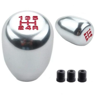 Image of Silver 5 Speed Billet Alloy Gear Knob Universal fit M10x1.5