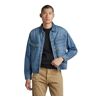 Image of G STAR RAW Men&#039;s Dakota Selvedge Jacket Jackets, blue (faded cliffside D23593 D536 G326), L