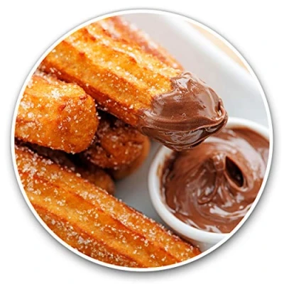 Image of 2 x 30cmVinyl Stickers Tasty Churros Sweet Food Decals for Car Van Luggage Scrap Book Fridge #2590
