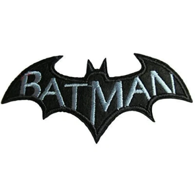 Image of Fat catz copy Batman Logo D.C comics smooth style iron on heat transfer or Sew embroidered clothes Patch (Bat shape)