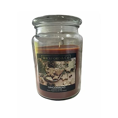Image of Wickford &amp; Co Christmas Spirit Scented Candle up to 95 Hours Burn time (Gingerbread)