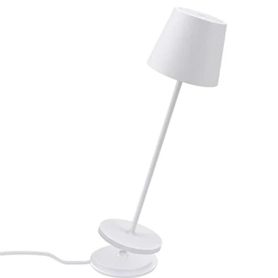 Image of K Bright LED Table Lamp with Contact Charging Base 2W 3000K Rechargeable IP54 Outdoor/Indoor White