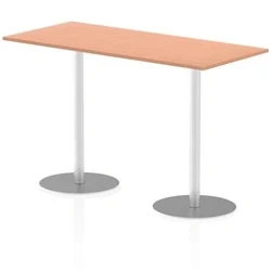 Image of Italia 1800 x 800mm Poseur Rectangular Table Beech Top 1145mm High Leg
