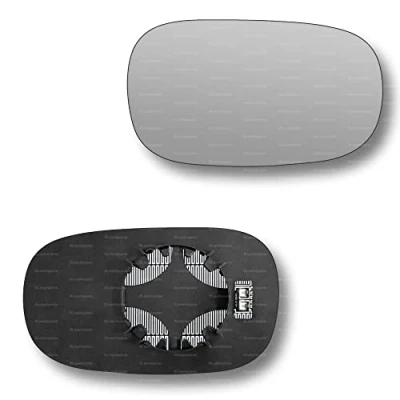 Image of Less4spares Replacement Wing Mirror Glass Right Compatible with Ford KA 1996 2008 CLIP ON Driver Off side Heated Convex