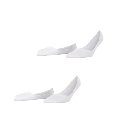 Image of ESPRIT Women&#039;s Cotton Invisible 2 Pack W IN Thin No Show Plain Pairs Liner Socks, White (White 2000), 2.5 5