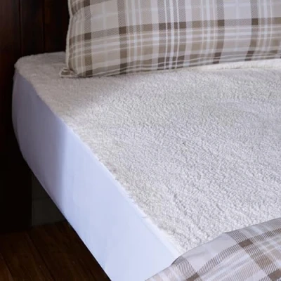Image of Catherine Lansfield Thermal Fleece Fitted Underblanket King Under Sheet Cream