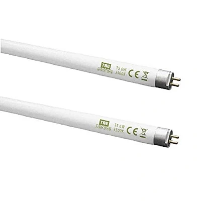 Image of TBE LIGHTING T5 6w Fluorescent Tube Lamps 225mm CFL Bulbs G5 2 Pin Base Fittings High Efficiency Lamps, Cool White 3500K (2 Pack)