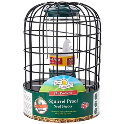 Image of Walter Harrison&#039;s Bird Feeder Wild Feed Protector Squirrel Proof Hanging Seed for Garden 20 cm