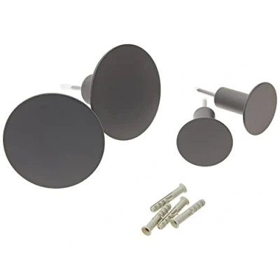 Image of blomus Wall Hooks 65800 Hook Set, Gunmetal, 4.5 cm