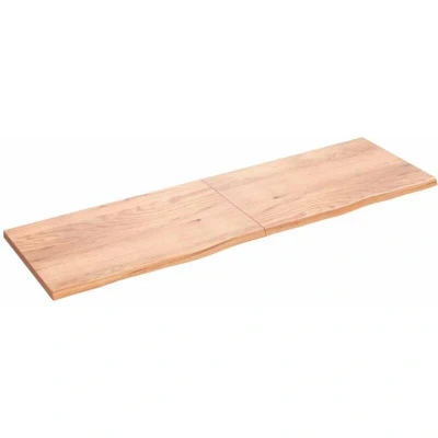 Image of vidaXL Table Top Light Brown 200x60x(2 4) cm Treated Solid Wood Oak