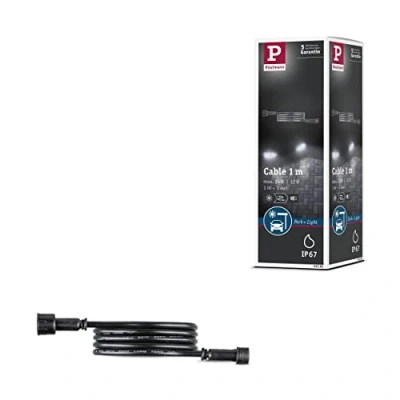 Image of Paulmann 94581 Park + Light Outdoor Cable 1 m IP67 in/1 out Maximum 24 W Black Plastic Accessories