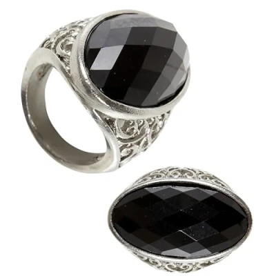 Image of Widmann ? Gothic Ring With Gemma Unisex adult, Black, One Size, vd wdm05720