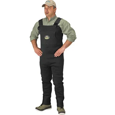 Image of CA5901W S Caddis Men&#039;s Neoprene Stockingfoot Waders Small Green, Forest Green
