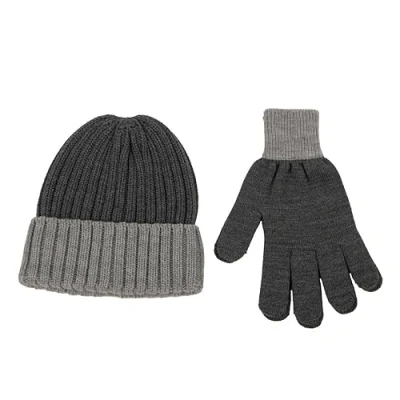 Image of Totes Mens Chunky Knitted Hat &amp; Gloves Set