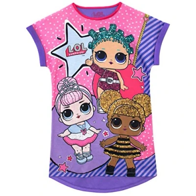 Image of L.O.L. Surprise! Girls Dolls Nightdress Purple Age 7 to 8 Years
