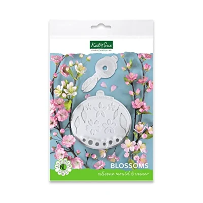 Image of Flower Pro Blossoms Silicone Mould &amp; Petal Veiner Set for Making Fondant Clay Flowers from Katy Sue Moulds Cake Decorating