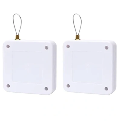 Image of Tiardey 2pcs White Multifunctional Punch Free Automatic Sensor Door Closer Kits,Residential Commercial Auto with Drawstring 120cm/47inch