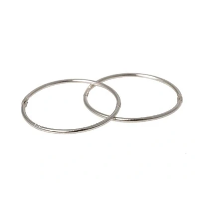 Image of Sterling Silver Polished Hinged Sleeper Earrings 16mm