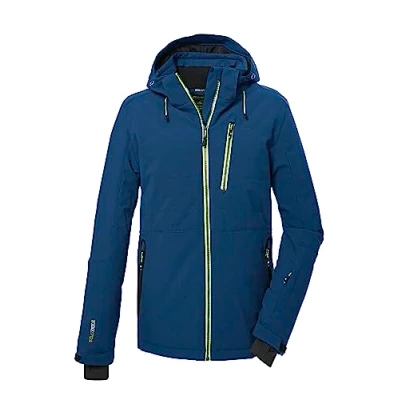 Image of Killtec Men&#039;s Ksw 68 Mn Ski Qltd Down Look Jacket with Removable Hood and Snow Guard